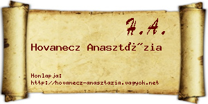 Hovanecz Anasztázia névjegykártya